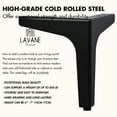 thumbnail image 3 of LAVANE 5 Inch / 13 cm Metal Furniture Legs, Set of 4 Modern Iron Diamond Triangle Furniture Feet DIY Replacement Black for Cabinet Cupboard Sofa Couch Chair Ottoman, 3 of 7