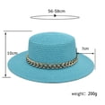 thumbnail image 2 of PMVFHDE Unisex Cowboy Hat Western Riding Chain Wide Brim Straw Summer Adult Sun Hat, 2 of 3
