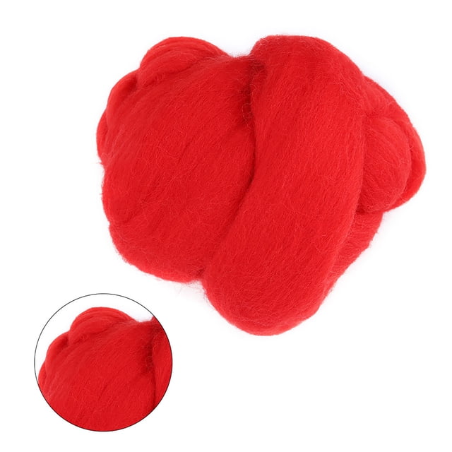 Fairy Tale Wool Sewing Set, 55g Colored Felting Tool Kit Felting Wool Roving Trimming Handmade DIY Sewing Tools For Beginner DIY Craft Doll Ornament