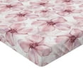 thumbnail image 4 of Ambesonne Romantic Vibes Fitted Sheet, Aquarelle Flowers, King Size, Pale Pink Dried Rose, 4 of 5