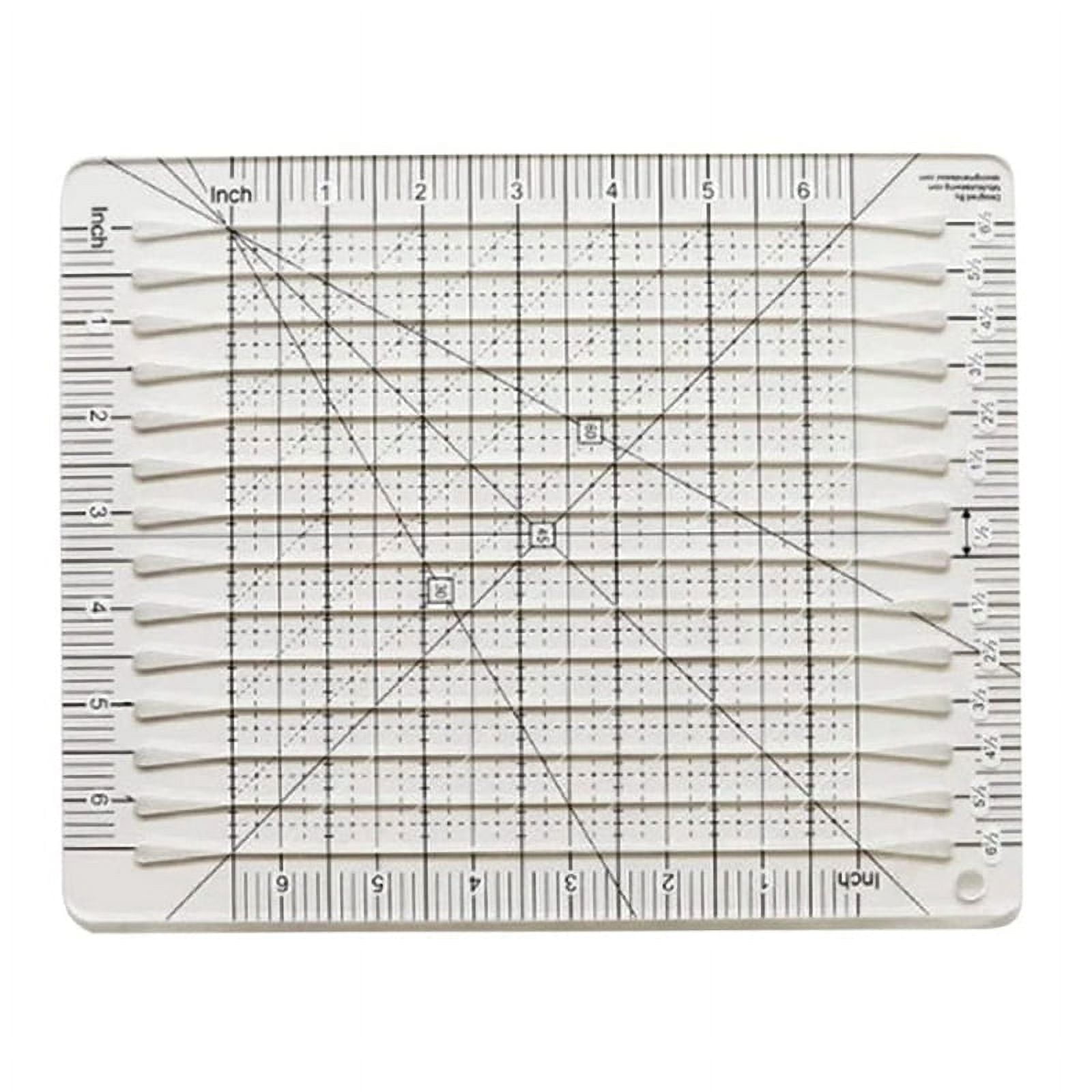 Slotted Quilting Ruler – Transparent Acrylic Cutting Ruler With Grid, Non-Slip, For Patchwork, Sewing & DIY Crafts