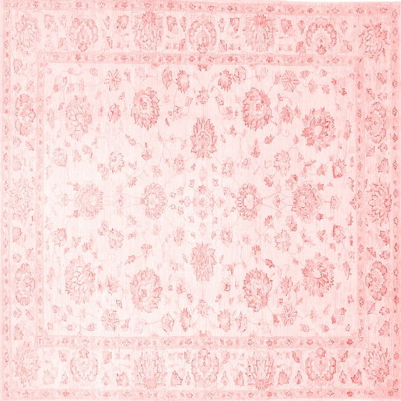Ahgly Company Indoor Square Oriental Red Traditional Area Rugs, 3' Square