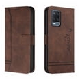 thumbnail image 1 of Leather Magnetic Closure Case with Flip Wallet Stand Function Cover compatible Oppo A55 5G Cheap and fine, 1 of 5