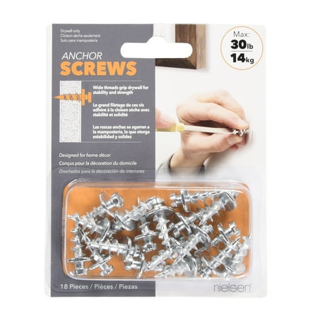 Nielsen Picture Hanging Hardware Anchor Screws Pkg Of 18