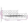 thumbnail image 4 of vidaXL Metal Bed Frame with Headboard and Footboard Black 193x203 cm, 4 of 5
