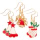 thumbnail image 1 of 3 pares de pendientes de gota para mujer, pendientes de campana, pendientes de Navidad, pendientes colgantes de Navidad, pendientes de fiesta de Navidad, 1 of 5