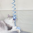 thumbnail image 4 of Interactive Cat Spring Toy with Suction Cup - Extendable 2M Hanging Design, Plush Rabbit Fur Ball & Bell, Pink Feather for Self-Play, Durable Plush Material for Kitten Exercise & Mental Stimulation,, 4 of 6