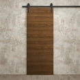 thumbnail image 3 of Modern Barn Door 30 x 80 inches | Ego 5000 Cognac Oak | 6.6FT Rail Track Heavy Hardware Set | Solid Panel Interior Doors, 3 of 5