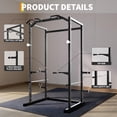 thumbnail image 1 of AKDSteel Heavy Duty Squat Rack Power Cage For Home Gym, 1100 Lb Capacity Power Rack With Pull-Up Bar, Dip Bars, Adjustable Spotters, j-Hooks, And Plate Storage, 1 of 8
