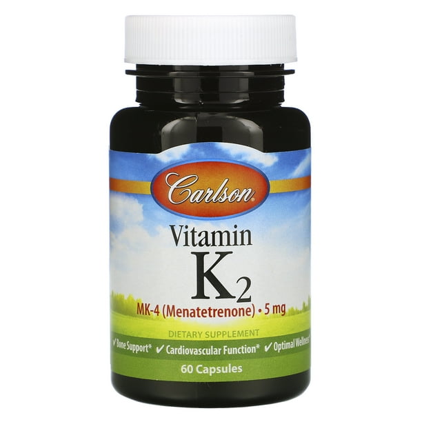 Carlson Labs Vitamin K2 5 Mg 60 Capsules Walmart Com Walmart Com