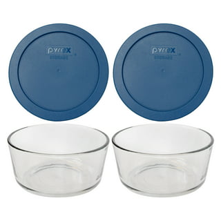 Pyrex 7401 3-Cup Sculpted Glass Mixing Bowls (4-Pack)