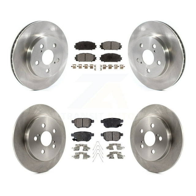 Transit Auto Front Rear Disc Brake Rotors and Semi-Metallic Pads Kit for Car Toyota Corolla Prius Prime AWD-e K8F-102760