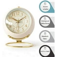 thumbnail image 4 of Reloj Slarm, pequeño reloj de mesa silencioso, reloj despertador retro clásico sin tictac, luz nocturna, silencioso, vidrio HD para decoración de interiores/sala de estar/cocina/dormitorio Xemadio LKX-1155-4, 4 of 7