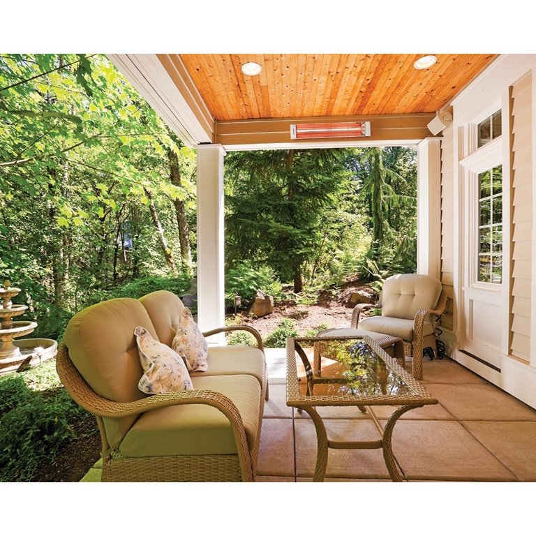 Innova-4000 Watt Electric Infrared Dual Element Heater-240 Voltage-White  Finish-Stella Decorative Fascia-Outdoor Wall Mount Electric Heater-EF40240W6  - Walmart.com