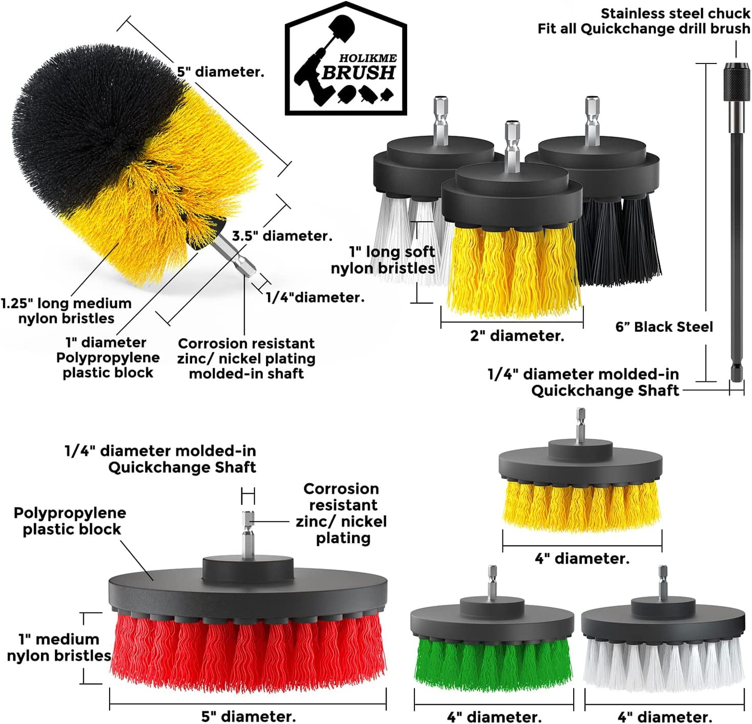 Power Scrubb... Holikme 22Piece Drill Brush Attachments Set,Scrub Pads & Sponge 