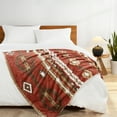 thumbnail image 4 of Home Soft Things Southwest Faux Fur Sherpa Throw - Brick Red - 60" x 80"Jumbo, 4 of 12