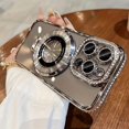 thumbnail image 5 of Glittering Rhinestone Magnetic Wireless Charging Phone Case - Shockproof, Soft, Transparent, Lens Protector, Protective Cover for iPhone 15, 14, 13, 12 Pro Max, 5 of 5
