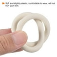 thumbnail image 4 of Uxcell Key Ring Bracelet Silicone Wrist Keychain Circle Wristlet Keyrings, Creamy White, 4 of 7