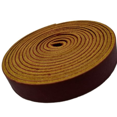 TOFL Genuine Top-Grain Leather Strap | 72 Inches Long | 1/2 Inch Wide | 1/16 Inch Thick (4-5 oz) | 1 Leather Strip for DIY Arts & Craft Projects, Clothing, Jewelry, Wrapping | Burgundy