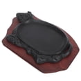 thumbnail image 4 of Miangastore Black NonStick Steak Plate for Home Use Iron Material Easy to Carry Smooth Edges 1 Piece, 4 of 8