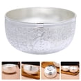 thumbnail image 4 of CIMAXIC Party Creative Adornment Party Gift Silver Fortunate Carved Bowl Multi-function Rice Bowl,4.33"X4.33"X2.36", 4 of 4