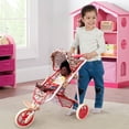 thumbnail image 2 of The New York Doll Collection Baby Doll Stroller Jogging Toy Stroller Floral, 2 of 8