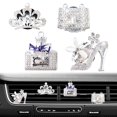thumbnail image 1 of Rislobx 4 clips decorativos para rejilla del auto con brillo y cristales, 1 of 6