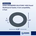 thumbnail image 2 of Junta Sigma Eléctrica 14002 Redonda Impermeable 10 cm Paquete de 2, 2 of 3
