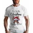 thumbnail image 1 of Camisetas para hombre, camiseta navideña de algodón con cuello redondo, diseño de alce y copo de nieve, manga corta, color negro, 1 of 8