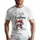 thumbnail image 1 of T-Shirts for Men, Christmas Elk Snowflake Crew Neck Cotton T-Shirt Men's Short Sleeve Winter Cartoon Deer Black, 1 of 8