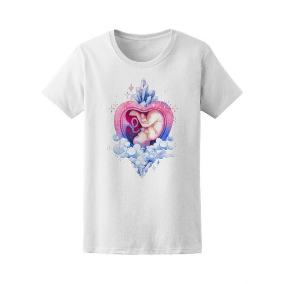Watercolor Embryo With Diamonds T-Shirt Women -Image by Shutterstock, Female XX-Large