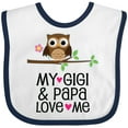 thumbnail image 3 of Inktastic My Gigi and Papa Love Me Granddaughter Girls Baby Bib, 3 of 4