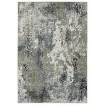 Oriental Weavers Gemini Area Rug - 001X2 - 9'10" x 12'10" - in Ivory/ Blue - Modern Style, Stain Resistant, Family and Pet Friendly , Family, Dining, Living Room Rug