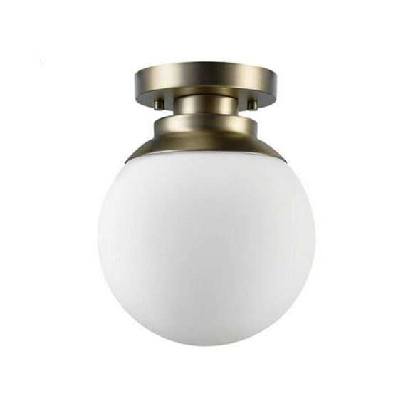Globe Electric 3008632 9.75 x 8 x 8 in. Portland Brass Ceiling Light