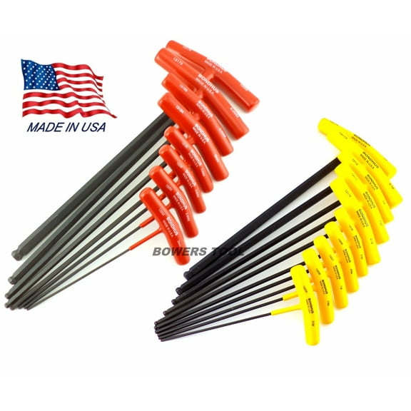 Bondhus 18pc T Handle Ball End Hex Wrench Set Metric SAE Standard MADE IN USA