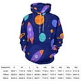 thumbnail image 2 of Space Rockets And Planets Pattern 3d Sweatshirts Hoodie Fashion Casual Personality Men's Women Street Hoodie Pullovers Long Sleeve Comfortable Top, 2 of 6