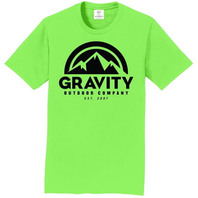 Camiseta de manga corta de Gravity Outdoor Co. - Flash Green - Black Logo - XL Gravity Outdoor Co. Camiseta de manga corta