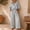 Gray plus size two piece set a1, variant on BRELIL Women Plus Size Two Piece Set Striped Collared Long Sleeve Shirt Wide Leg Pants Loose Boho Vacation Casual Travel Outfits Tracksuit, Black 3XL