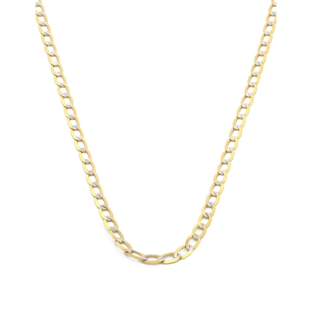 Cadena Estilo Barbada Inglesa Diamantada 2 mm Oro Sólido 14k 45 Cm amarillo 00
