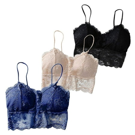 Outfmvch Strapless Bra Wireless Bra Bras For Women No Underwire 3Pc Women Sexy Vest Have A Chest Pad Wearing Sports Underwear Comfortable Removable Padded Bralette D L
