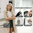 thumbnail image 7 of SCRAWLGOD Leopard Print Black Gray Small Crossbody Bags for Women Trendy, PU Leather Womens Cell Phone Purse Crossbody Handbag Purse with Detachable Chain, 7 of 7