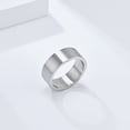 thumbnail image 4 of PAMTIER Unisex 8mm Personality Unique Hip Hop Pipe Cut Brushed Matte Stainless Steel Biker Ring European and American Style Silver Size 8, 4 of 6