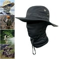 thumbnail image 1 of Boonie Hat Balaclava Full Mask Juego Protección Solar Sombrero Pesca (), 1 of 9
