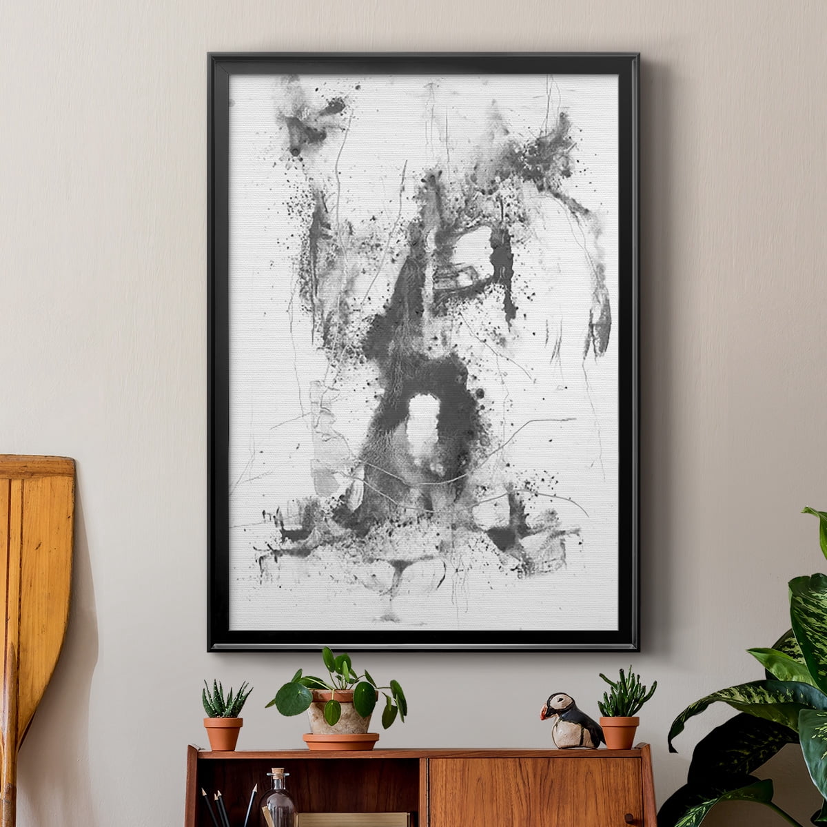 Graphite Abstract II Premium Framed Print, in Gold, Black, or Silver - Ready to Hang