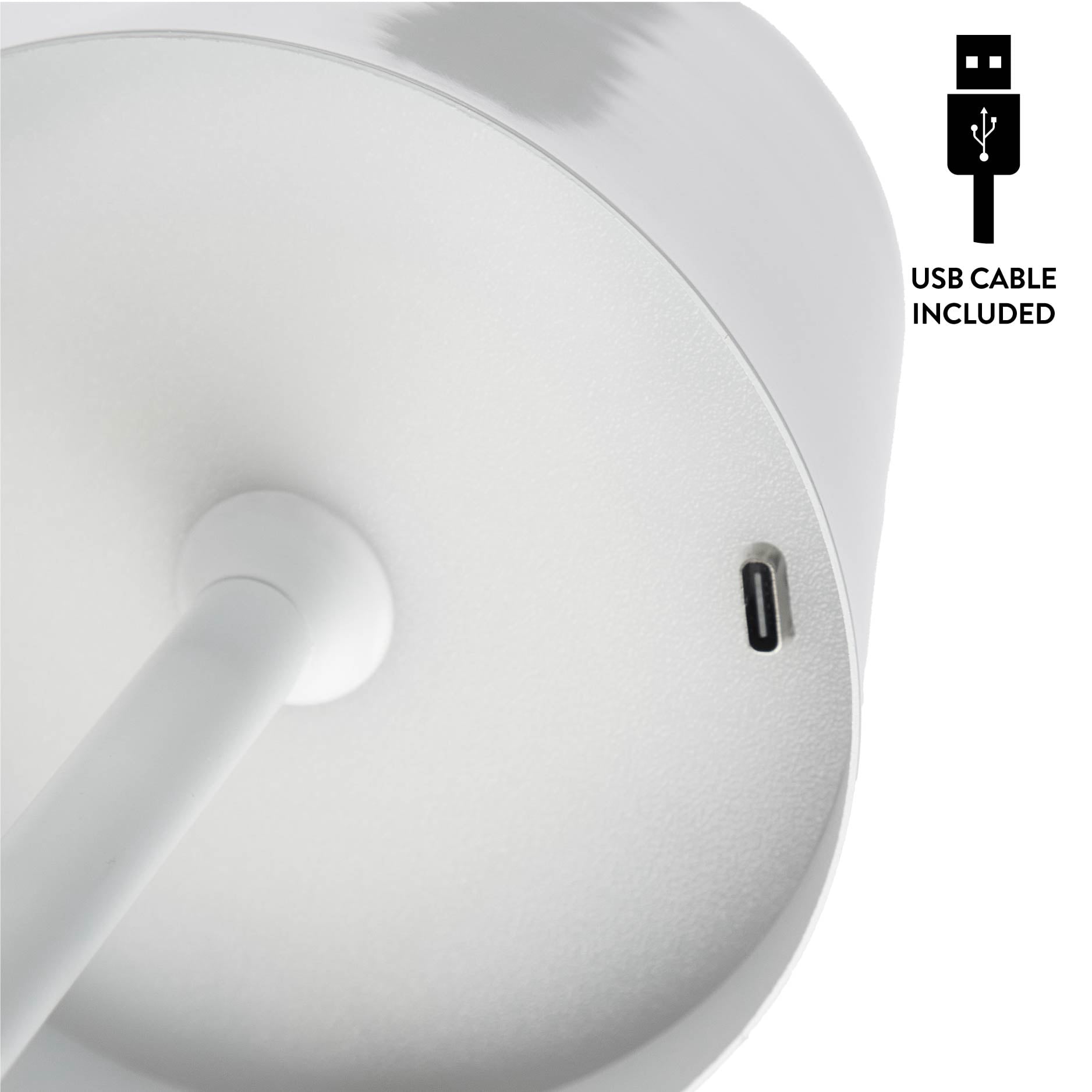 Mainstays 2 Pack Indoor/Outdoor Rechargeable 13" Table Lamp, White