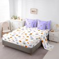 thumbnail image 5 of Feelyou Kawaii Skeleton Twin Bedding, Cute Gothic Cartoon Bedding Comforter Set, Lavender, Halloween Reversible, 7-Piece, 5 of 7