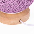 thumbnail image 4 of Bewildely Twine Lampshade Light Wood Lámpara de noche decorativa Lámpara de pantalla tejida a mano para el hogar y la oficina Iluminación navideña Numero 5 Bewildely HA026875-05, 4 of 6