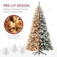 thumbnail image 3 of HOMCOM 9 ft Prelit Flocked Artificial Christmas Tree w/ 750 Clear Lights, 3 of 9