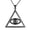 5,Triangle Black, variant on Triangle Evil Eye Pendant Charm Necklace Women Gold Plated All Seeing Eye Necklace Jewelry
