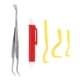 thumbnail image 2 of Juego de 5 pinzas para piojos de mascotas, pinzas para pulgas, kit de herramientas para eliminar garrapatas para perros y gatos, pinza amarilla para pulgas, bolígrafo rojo para pulgas., 2 of 14